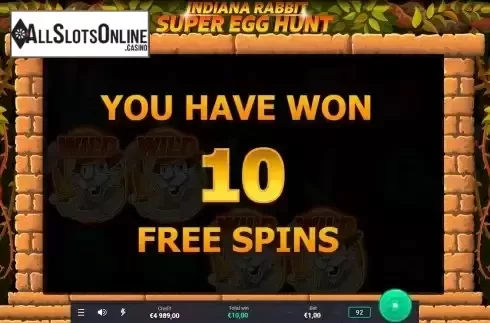 Free Spins Win Screen