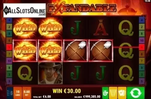 Win Screen . The Expandable from Gamomat