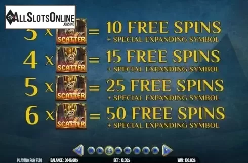 Paytable 3