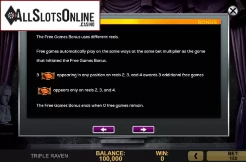 Rules 4. Triple Raven from High 5 Games