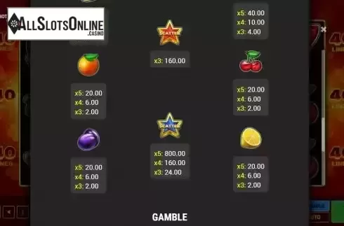 Paytable screen 2