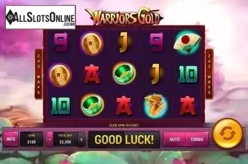 Main game. Warriors Gold from Playtech