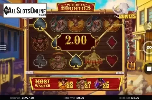 Win Screen 2. Wild Bills Bounties from Endemol Games