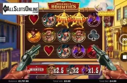 Feature Screen. Wild Bills Bounties from Endemol Games
