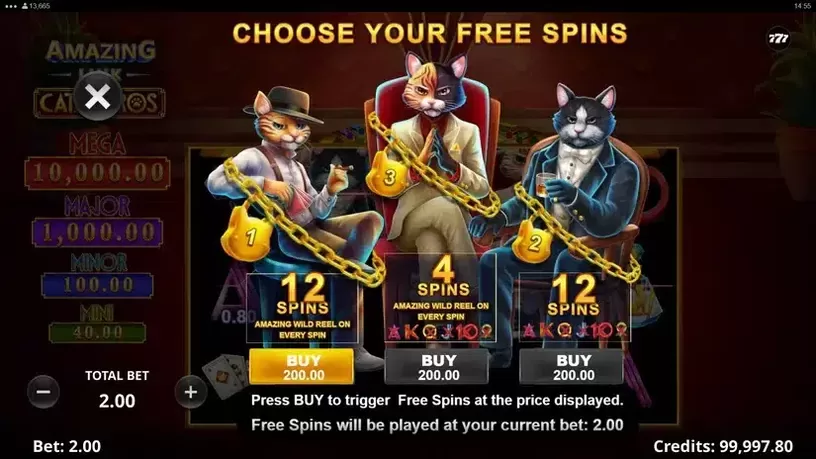 Amazing Link Catalleros slot screenshot 3