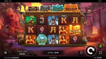 Caribbean Anne Hold and Win slot screenshot 5