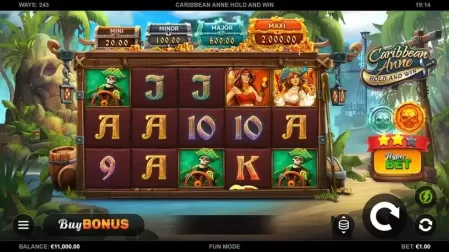 Caribbean Anne Hold and Win slot screenshot 1
