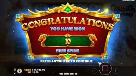 Gods vs Warriors slot screenshot 3