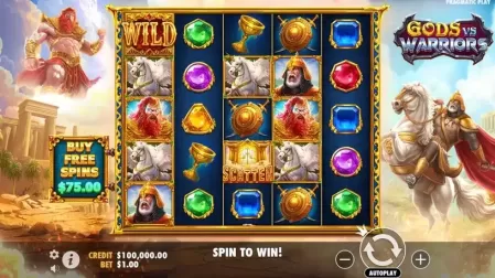 Gods vs Warriors slot screenshot 1