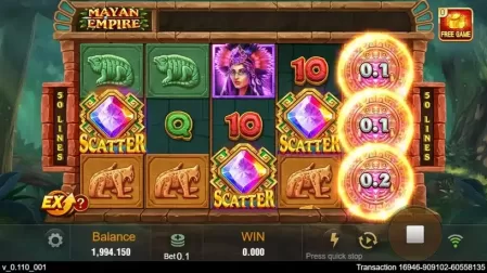 Mayan Empire slot screenshot 2