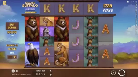 Savage Buffalo Spirit MEGAWAYS slot screenshot 1