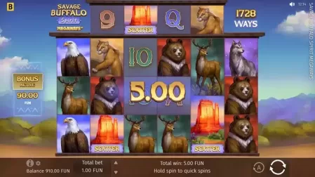 Savage Buffalo Spirit MEGAWAYS slot screenshot 2