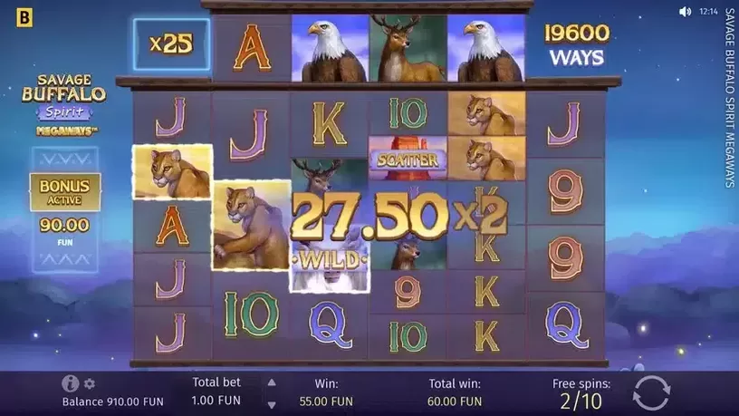Savage Buffalo Spirit MEGAWAYS slot screenshot 