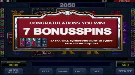 Vampires slot screenshot 3