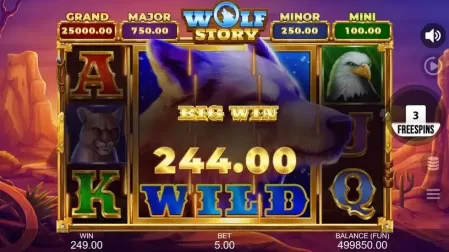 Wolf Story slot screenshot 4