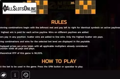 Game Rules screen