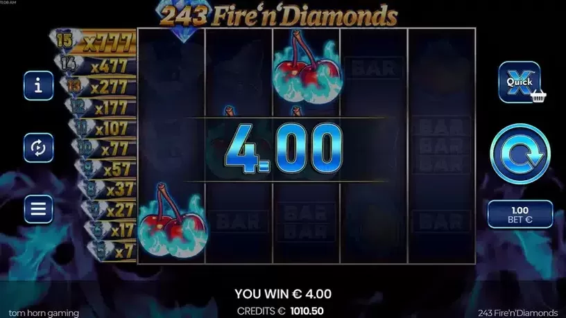 243 Fire'n'Diamonds slot screenshot 3