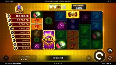 9 Blazing Cashpots Megaways slot screenshot 5