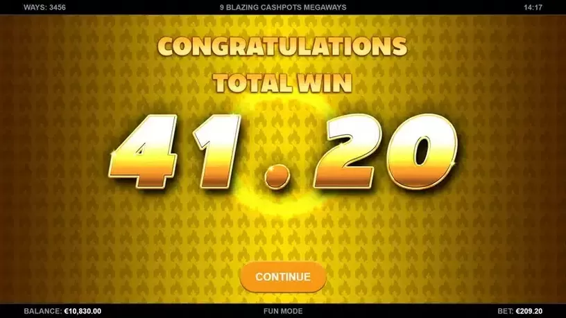 9 Blazing Cashpots Megaways slot screenshot 