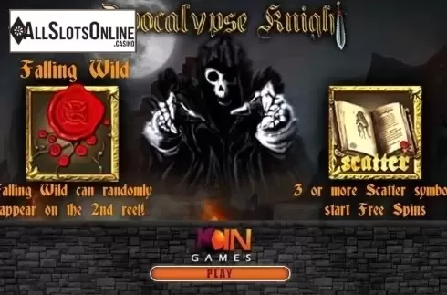 Start Screen. Apokalypse Knigts from Join Games