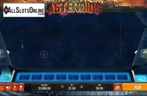 Reels screen. Asteroids Instant Win from Pariplay