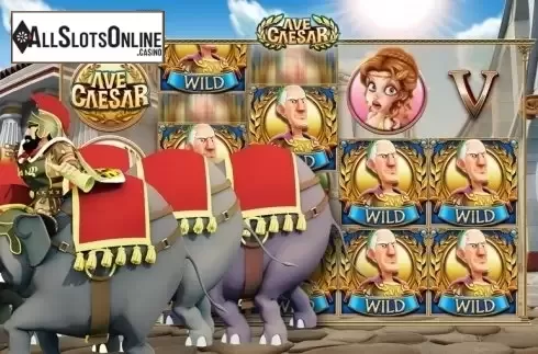 Wild Win screen. Ave Caesar from Leander Games
