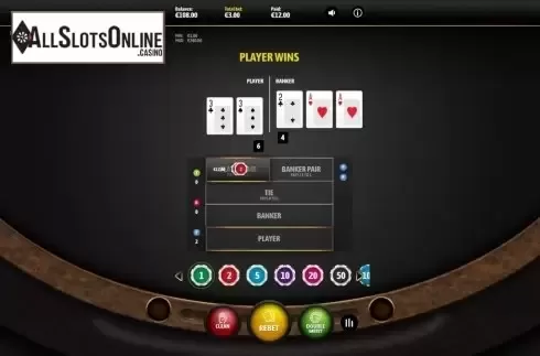 Win screen 1. Baccarat (Cubeia) from Cubeia