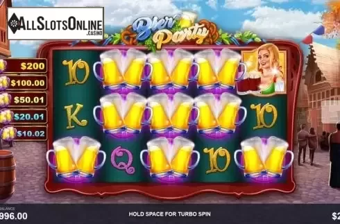 Win Screen. Bier Party from Pariplay