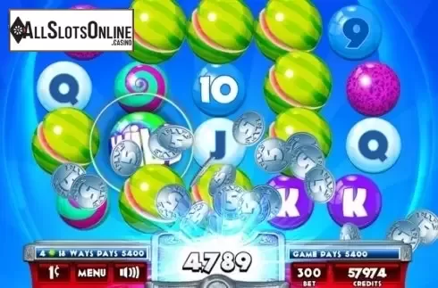 Win Screen. Big Prize Bubblegum from Incredible Technologies