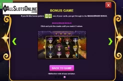 Bonus Screen. Bingo Samba Rio from Caleta Gaming