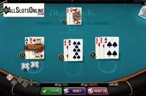 Game Screen 2. Blackjack (MultiSlot) from MultiSlot