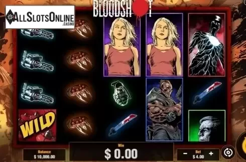 Game Workflow screen. BloodShot from Pariplay