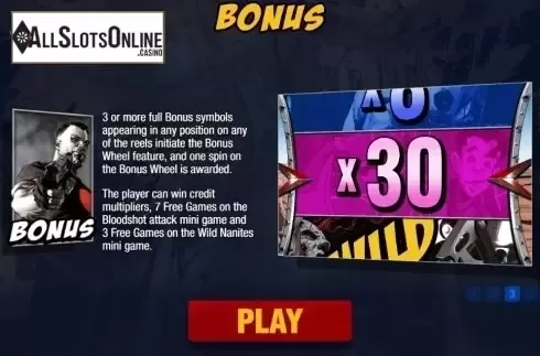 Paytable 3. BloodShot from Pariplay