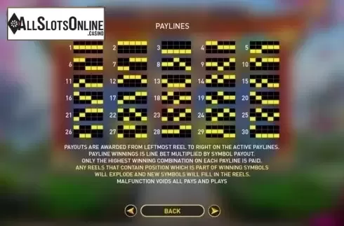 Paytable 2. Blossom Garden from GamePlay