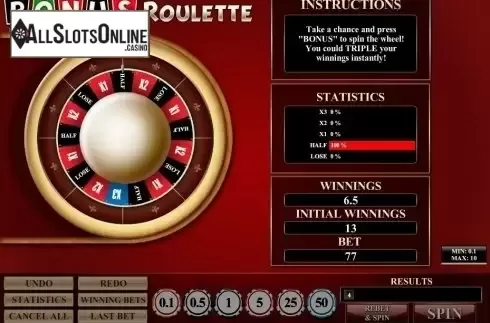 Game Screen. Bonus Roulette (iSoftBet) from iSoftBet