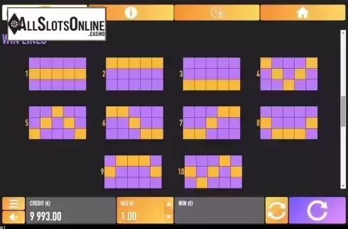 Pay Lines screen