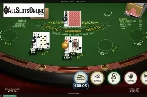 Win Screen 1. Cashback Blackjack (Playtech) from Playtech