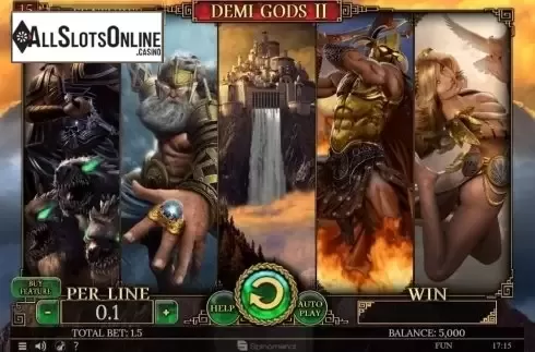 Reel Screen. Demi Gods II 15 Edition from Spinomenal