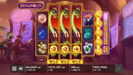 Dinopolis slot screenshot 2