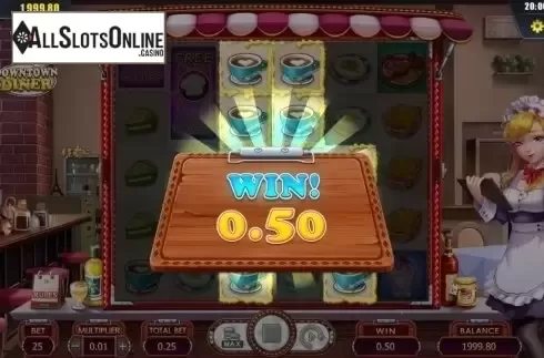 Win Screen. Downtown Diner from Dream Tech