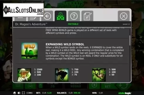 Screen3. Dr. Magoo's Adventure from StakeLogic
