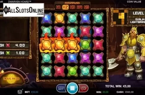 Win screen. Dwarven Hoard from Betsson Group
