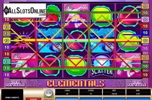 Screen4. Elementals from Microgaming