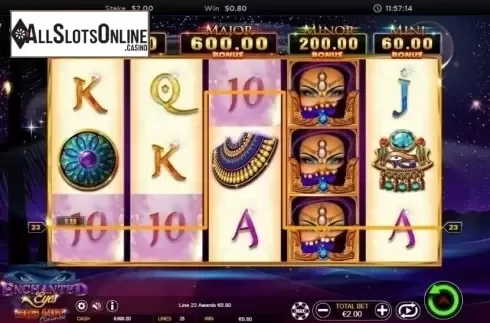 Win Screen. Enchanted Eyes from Ainsworth