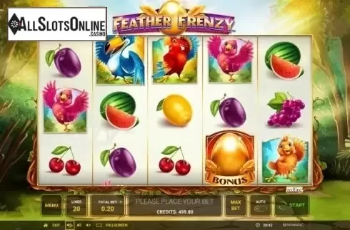 Reel Screen. Feather Frenzy from Greentube