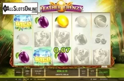 Wild Win screen. Feather Frenzy from Greentube