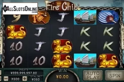 Reel Screen. Fire Chibi from CQ9Gaming