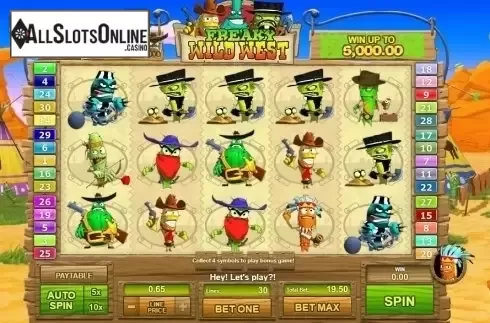 Game Workflow screen. Freaky Wild West from GamesOS