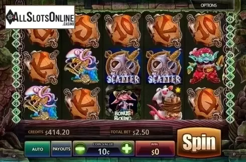 Reel screen. Goblins Hideout from MultiSlot