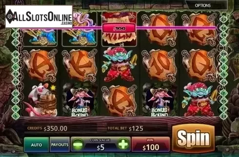 Wild Win screen. Goblins Hideout from MultiSlot